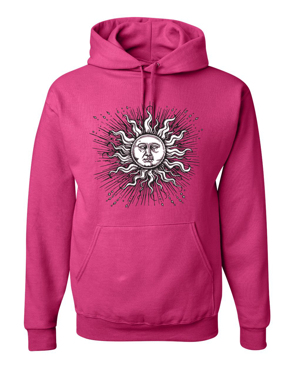 Radiating Sun Tarot Card Star Zen Puff Print Unisex Graphic Hoodie Sweatshirt - Picture 3 of 16