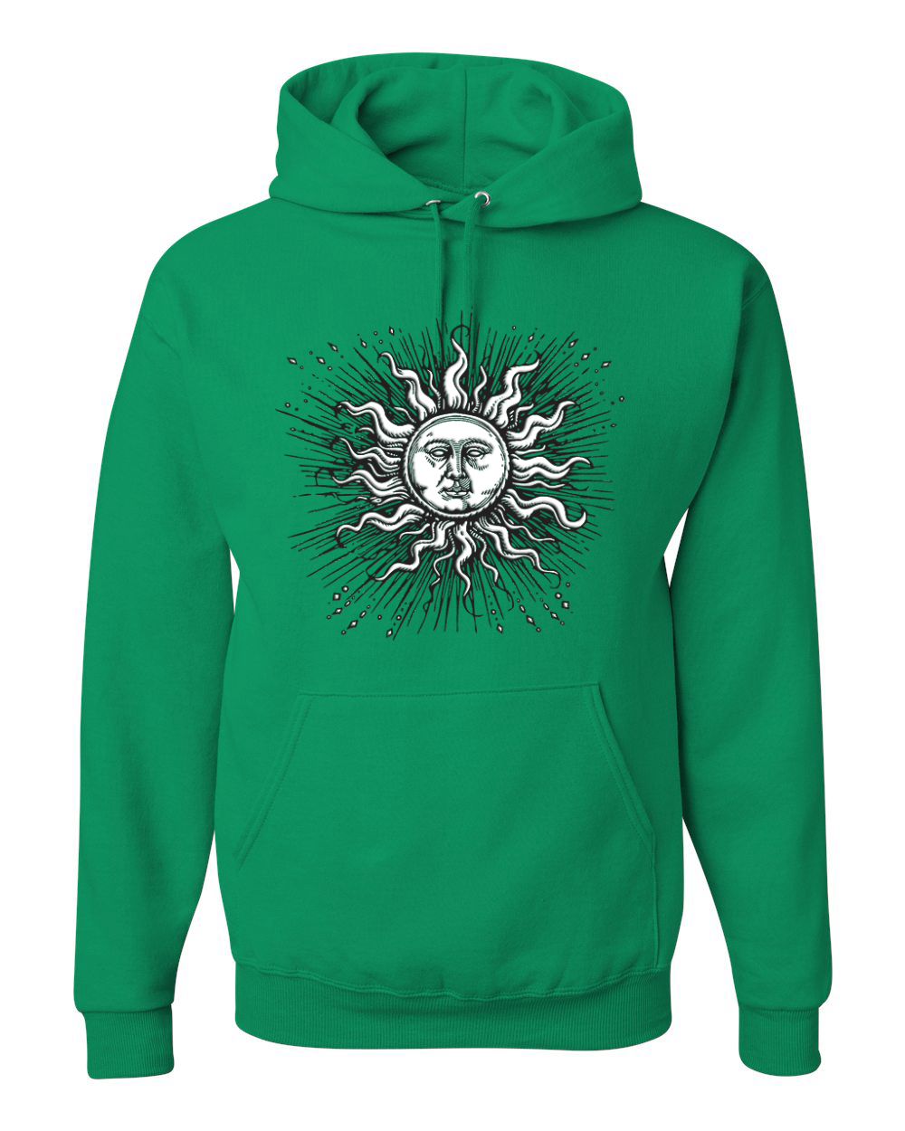 Radiating Sun Tarot Card Star Zen Puff Print Unisex Graphic Hoodie Sweatshirt - Picture 5 of 16