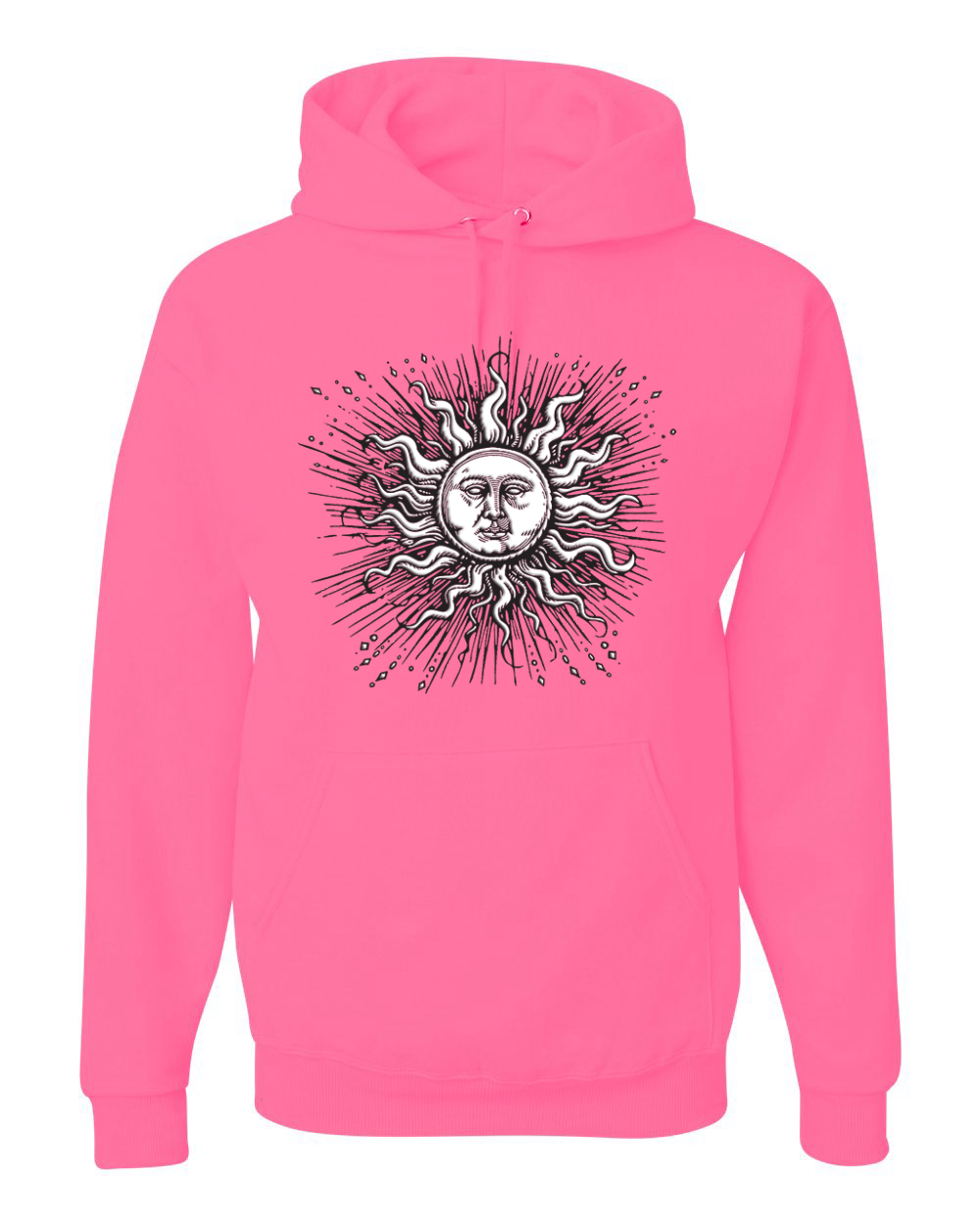 Radiating Sun Tarot Card Star Zen Puff Print Unisex Graphic Hoodie Sweatshirt - Picture 7 of 16