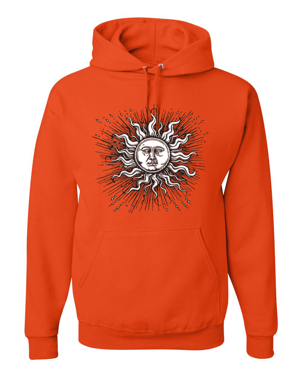 Radiating Sun Tarot Card Star Zen Puff Print Unisex Graphic Hoodie Sweatshirt - Picture 8 of 16