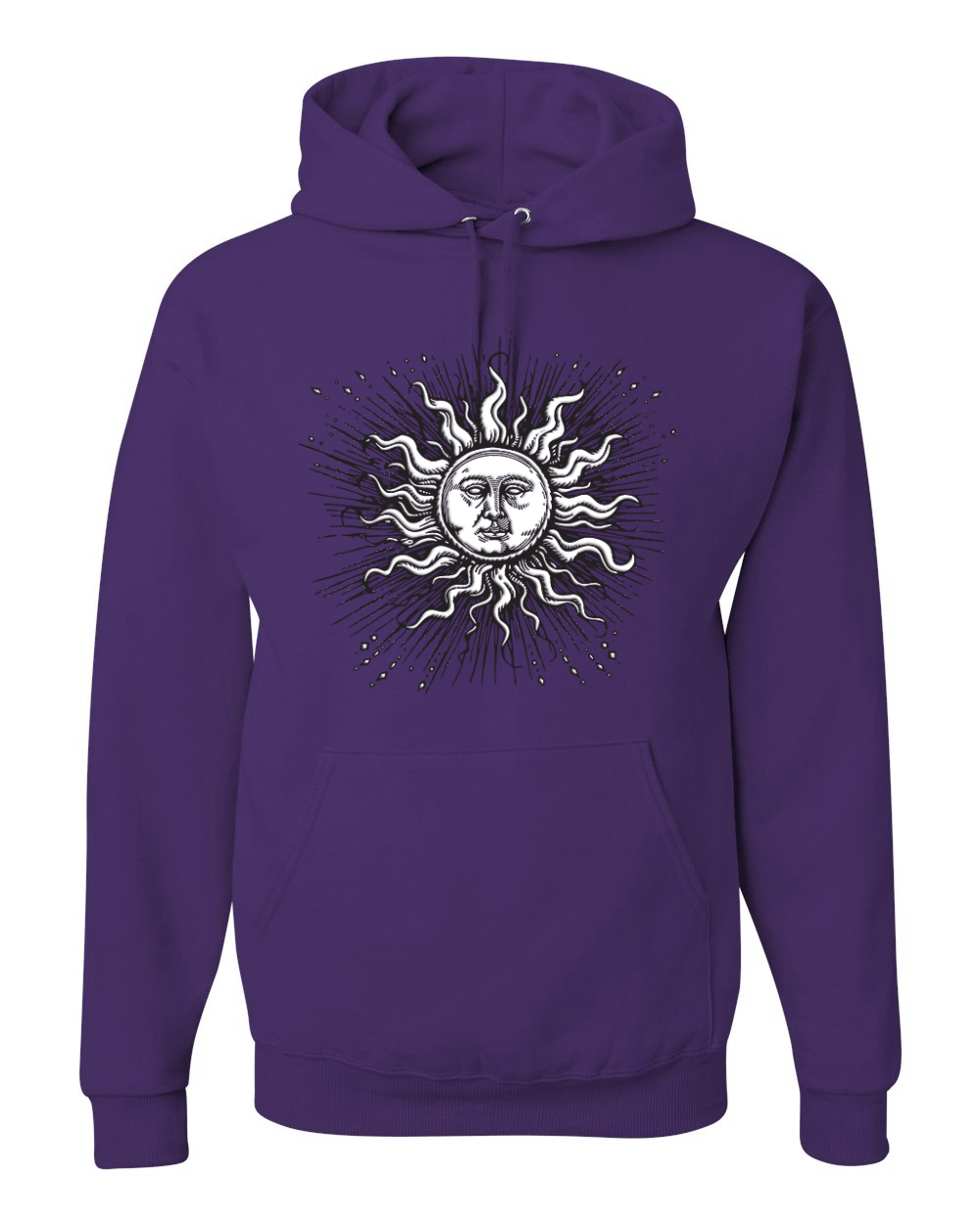 Radiating Sun Tarot Card Star Zen Puff Print Unisex Graphic Hoodie Sweatshirt - Picture 9 of 16