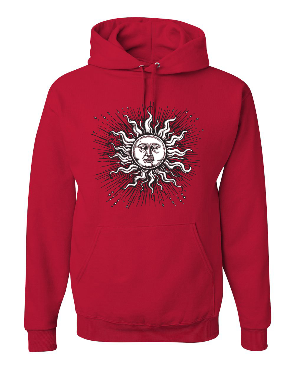 Radiating Sun Tarot Card Star Zen Puff Print Unisex Graphic Hoodie Sweatshirt - Picture 10 of 16