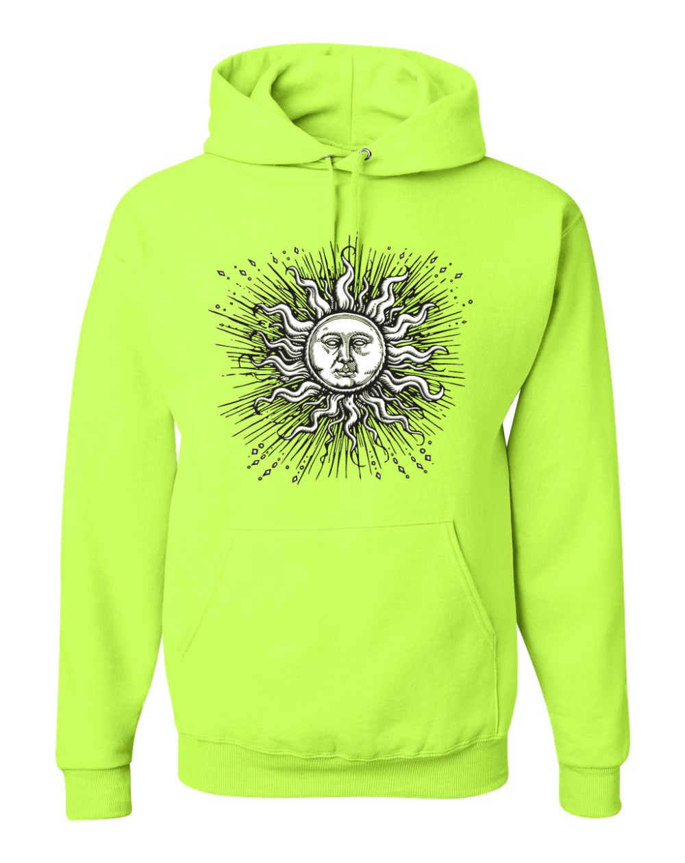 Radiating Sun Tarot Card Star Zen Puff Print Unisex Graphic Hoodie Sweatshirt - Picture 12 of 16