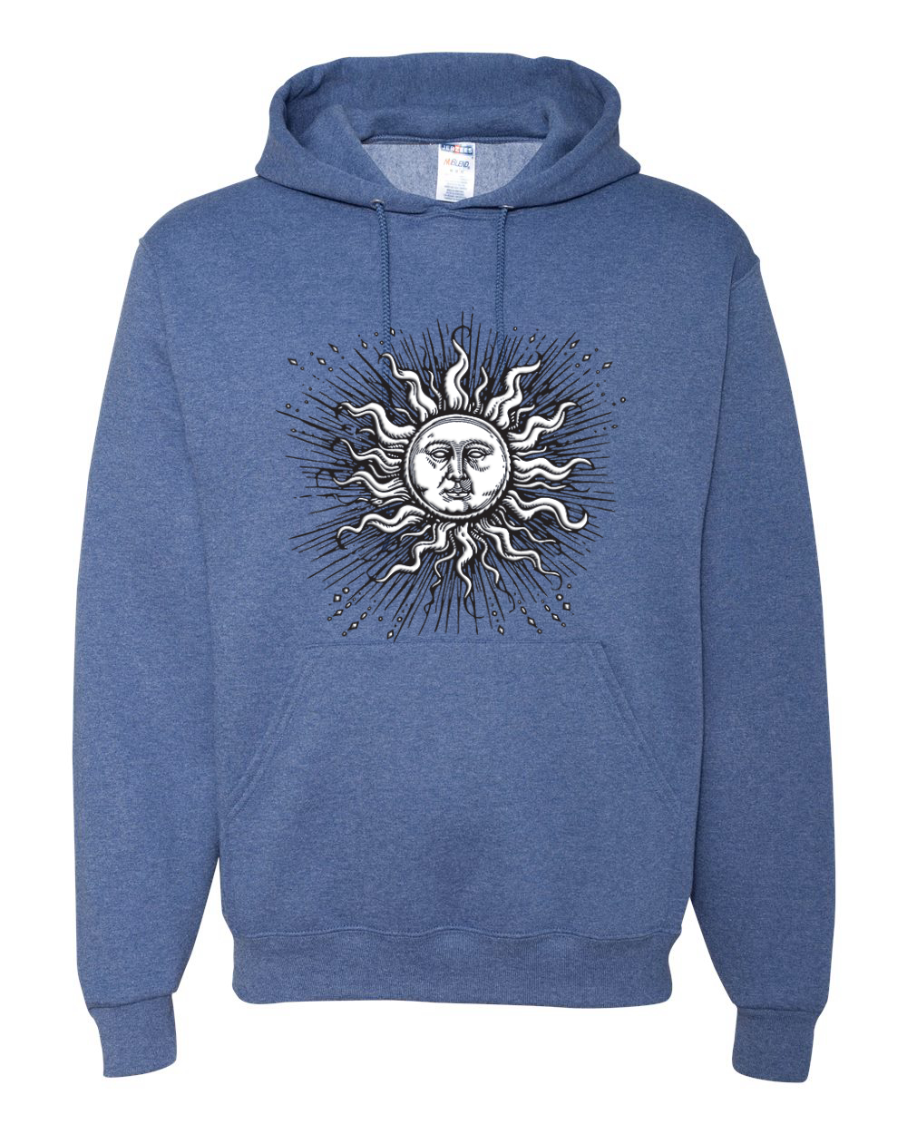 Radiating Sun Tarot Card Star Zen Puff Print Unisex Graphic Hoodie Sweatshirt - Picture 13 of 16