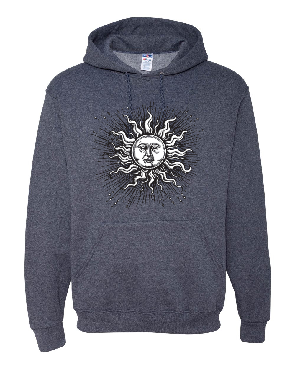 Radiating Sun Tarot Card Star Zen Puff Print Unisex Graphic Hoodie Sweatshirt - Picture 14 of 16