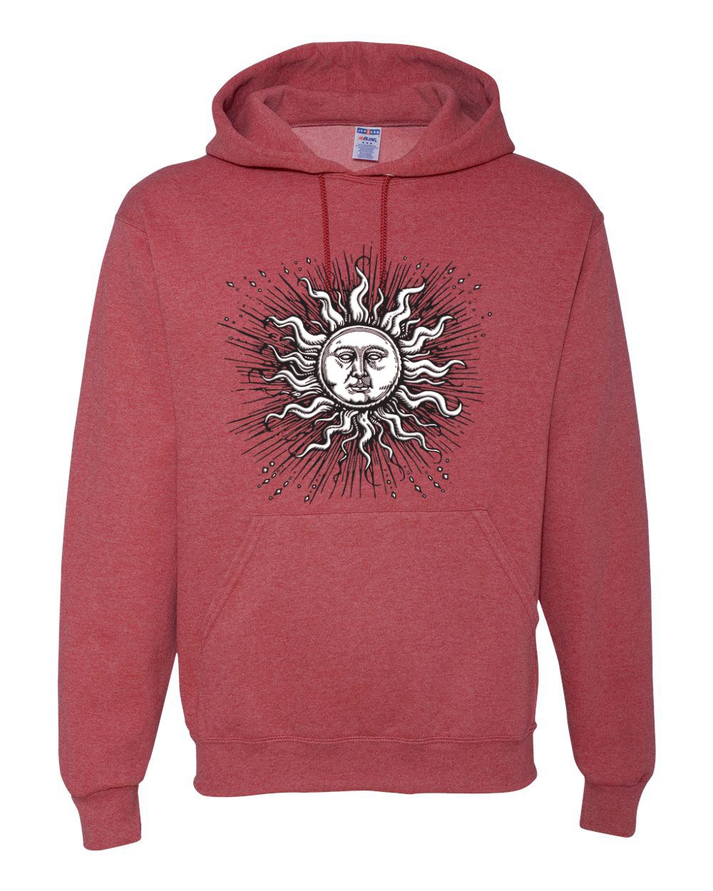 Radiating Sun Tarot Card Star Zen Puff Print Unisex Graphic Hoodie Sweatshirt - Picture 15 of 16