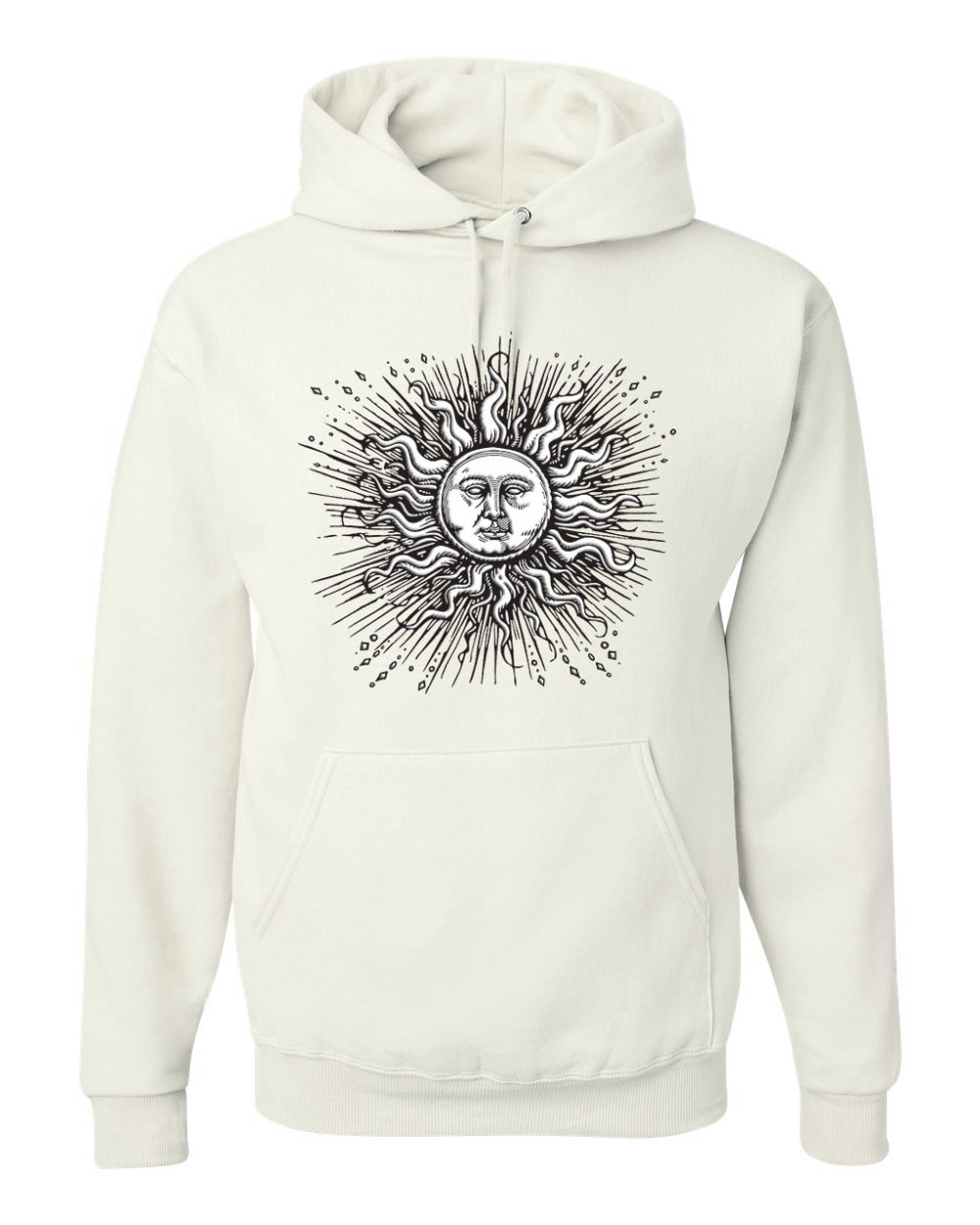 Radiating Sun Tarot Card Star Zen Puff Print Unisex Graphic Hoodie Sweatshirt - Picture 16 of 16
