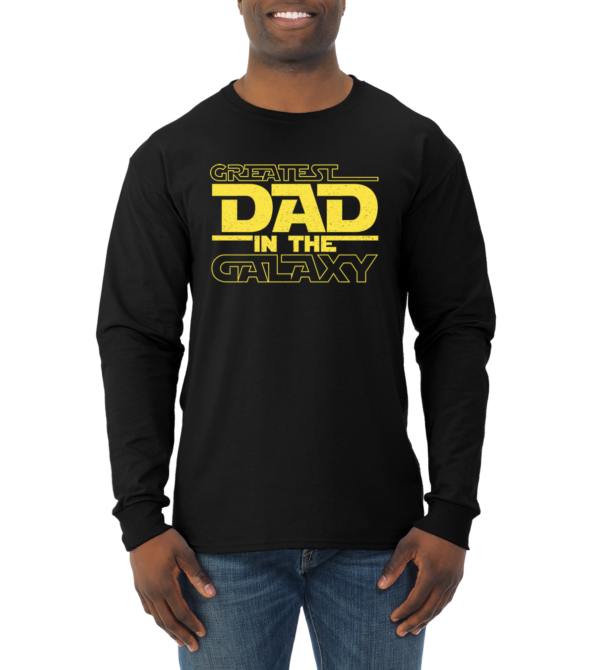 Greatest Dad in the Galaxy Dad Life Fathers Day Men Long Sleeve Tshirt - Picture 3 of 12