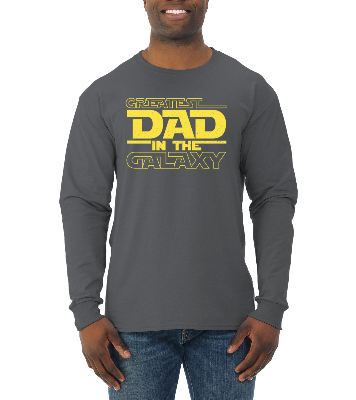 Greatest Dad in the Galaxy Dad Life Fathers Day Men Long Sleeve Tshirt - Picture 4 of 12