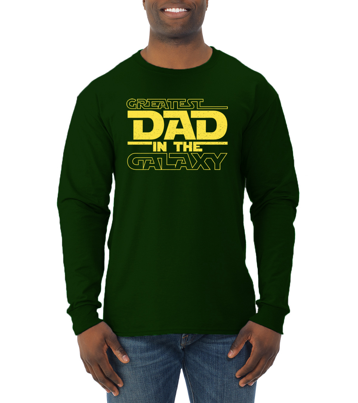 Greatest Dad in the Galaxy Dad Life Fathers Day Men Long Sleeve Tshirt - Picture 5 of 12