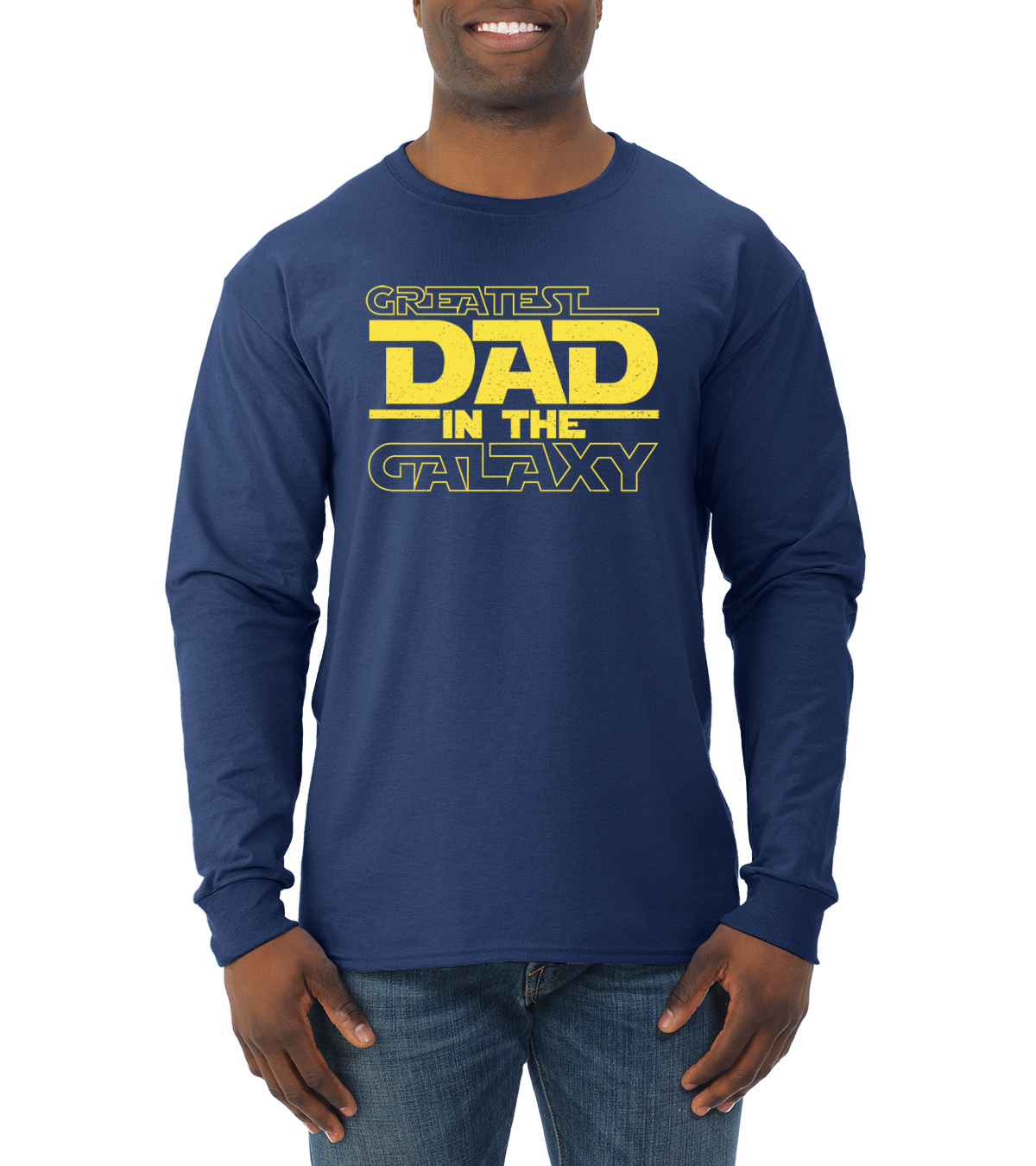 Greatest Dad in the Galaxy Dad Life Fathers Day Men Long Sleeve Tshirt - Picture 9 of 12