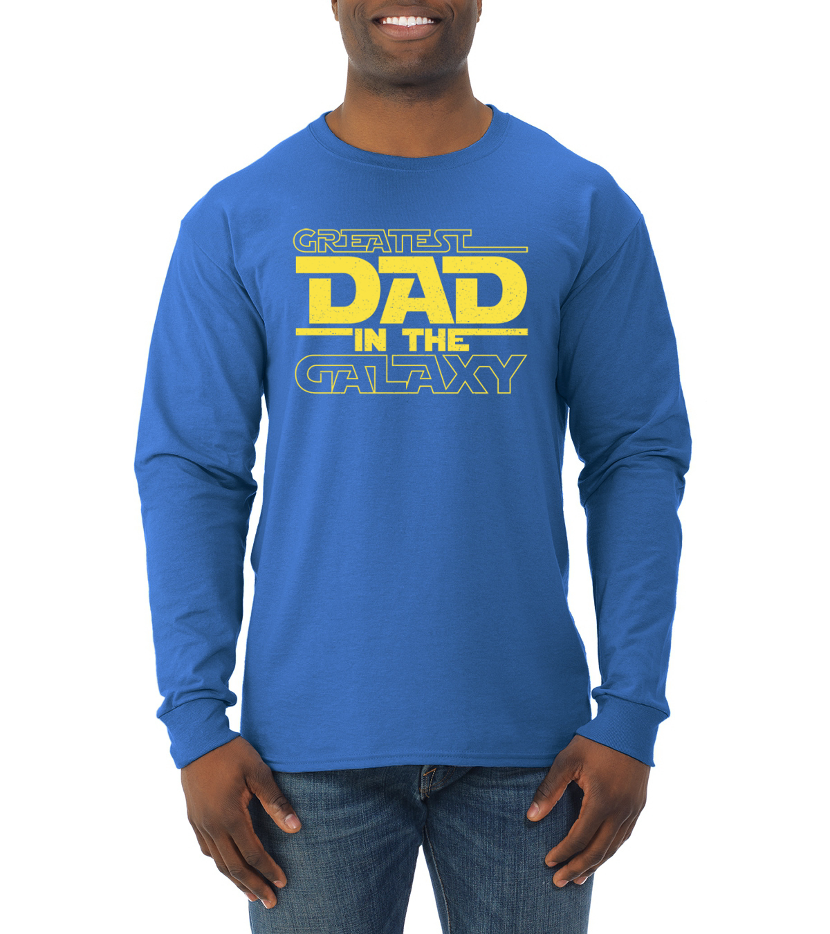 Greatest Dad in the Galaxy Dad Life Fathers Day Men Long Sleeve Tshirt - Picture 10 of 12