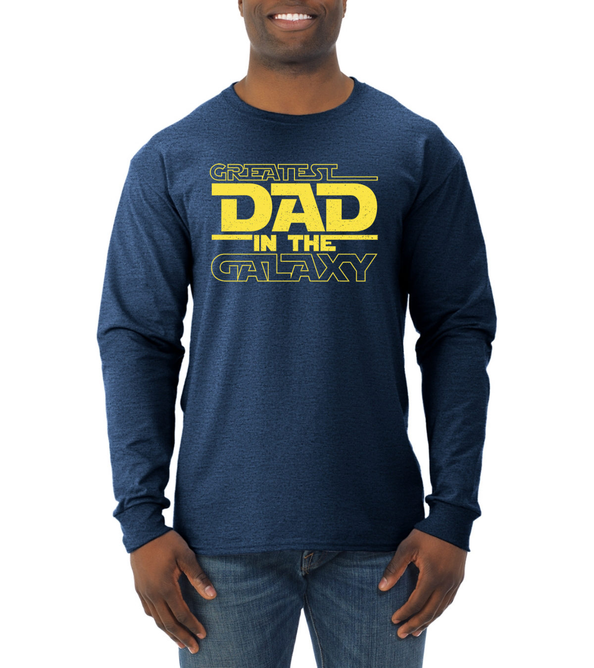 Greatest Dad in the Galaxy Dad Life Fathers Day Men Long Sleeve Tshirt - Picture 11 of 12