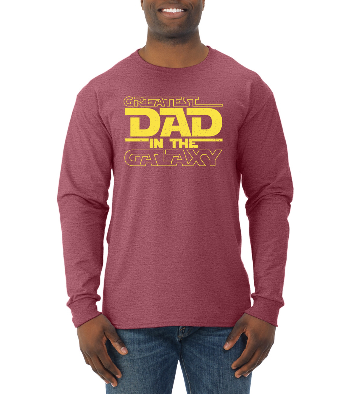 Greatest Dad in the Galaxy Dad Life Fathers Day Men Long Sleeve Tshirt - Picture 12 of 12
