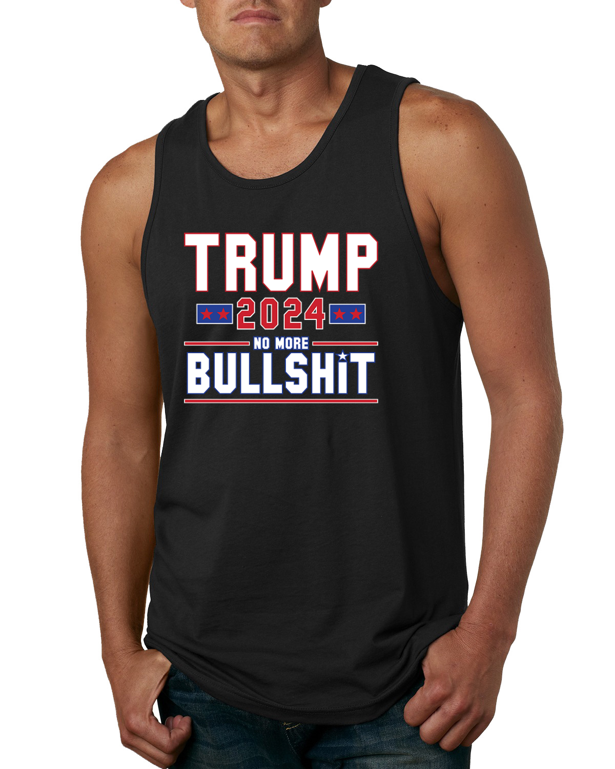Camiseta sin mangas para hombres políticos Trump 2024 Elections No More BS - Imagen 3 de 7