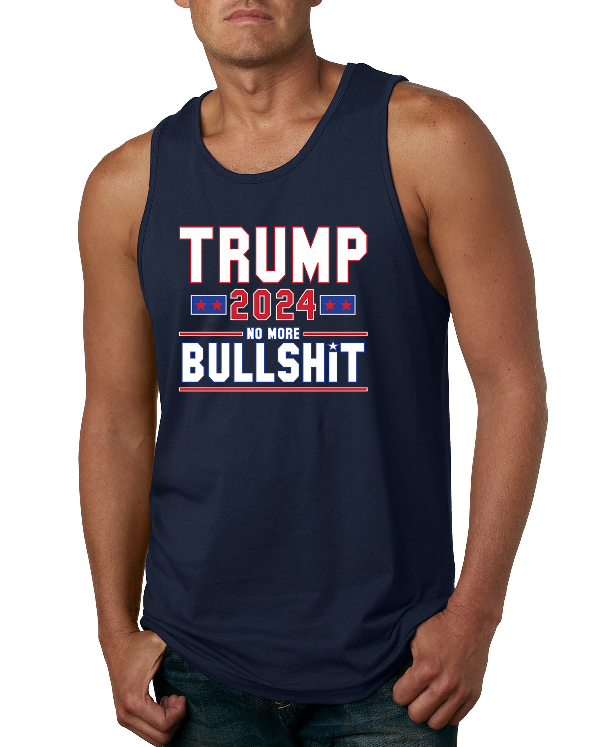 Camiseta sin mangas para hombres políticos Trump 2024 Elections No More BS - Imagen 6 de 7
