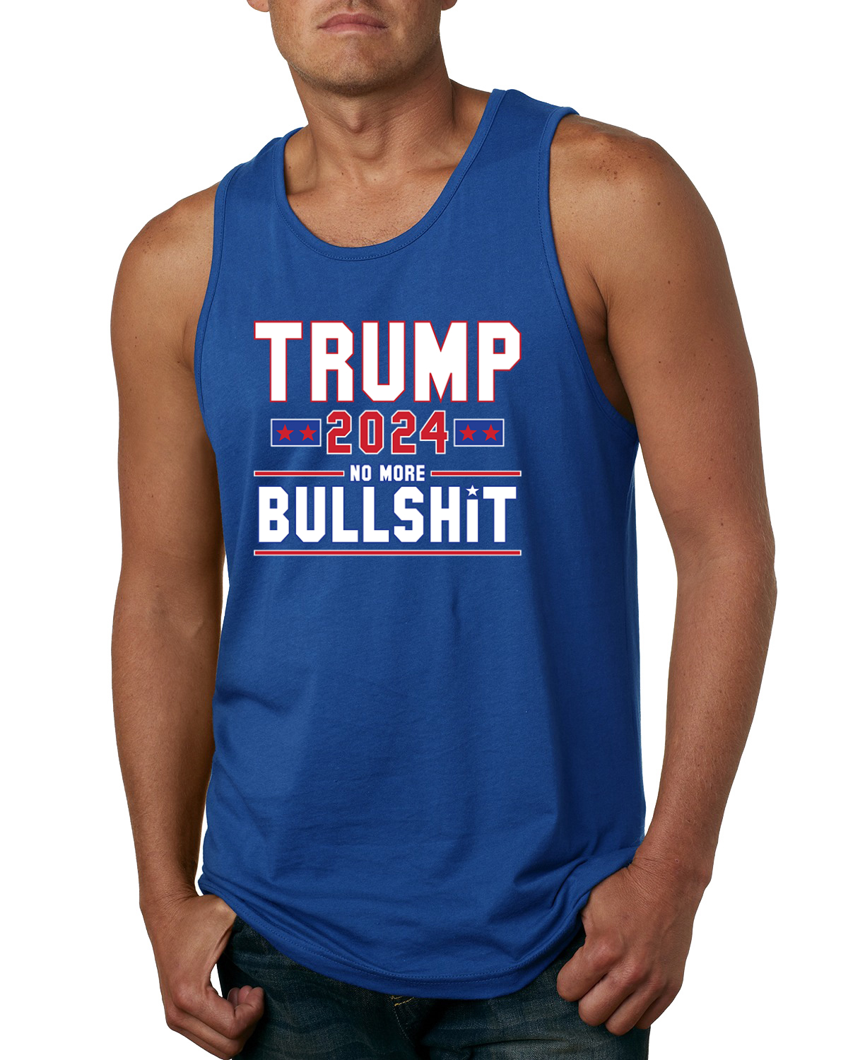Camiseta sin mangas para hombres políticos Trump 2024 Elections No More BS - Imagen 7 de 7