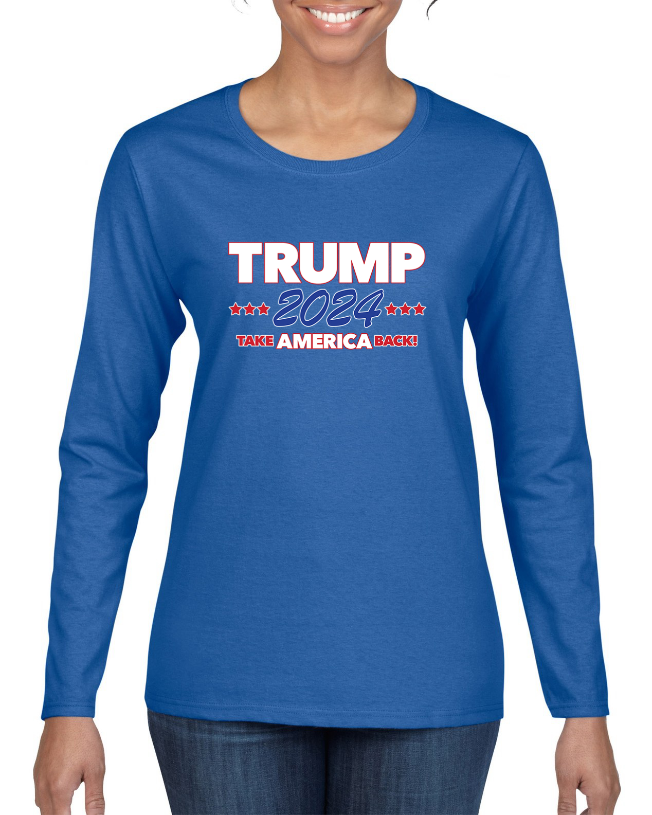Langarmshirt Trump 2024 Elections Take America Back politische Frauen - Bild 7 von 7