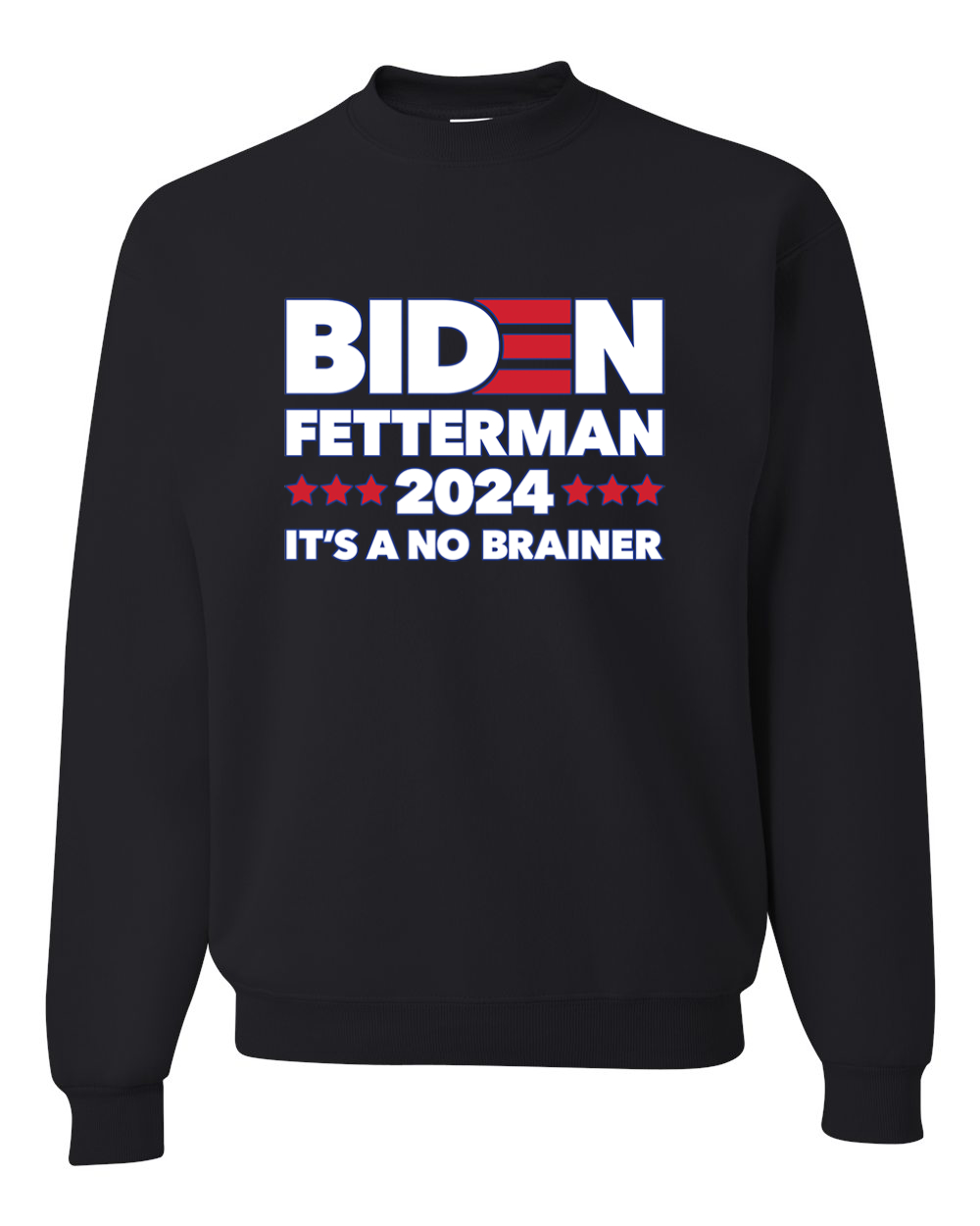 Biden Fetterman 2024 Elections No Brainer Political Men Women Sweatshirt - Picture 3 of 13