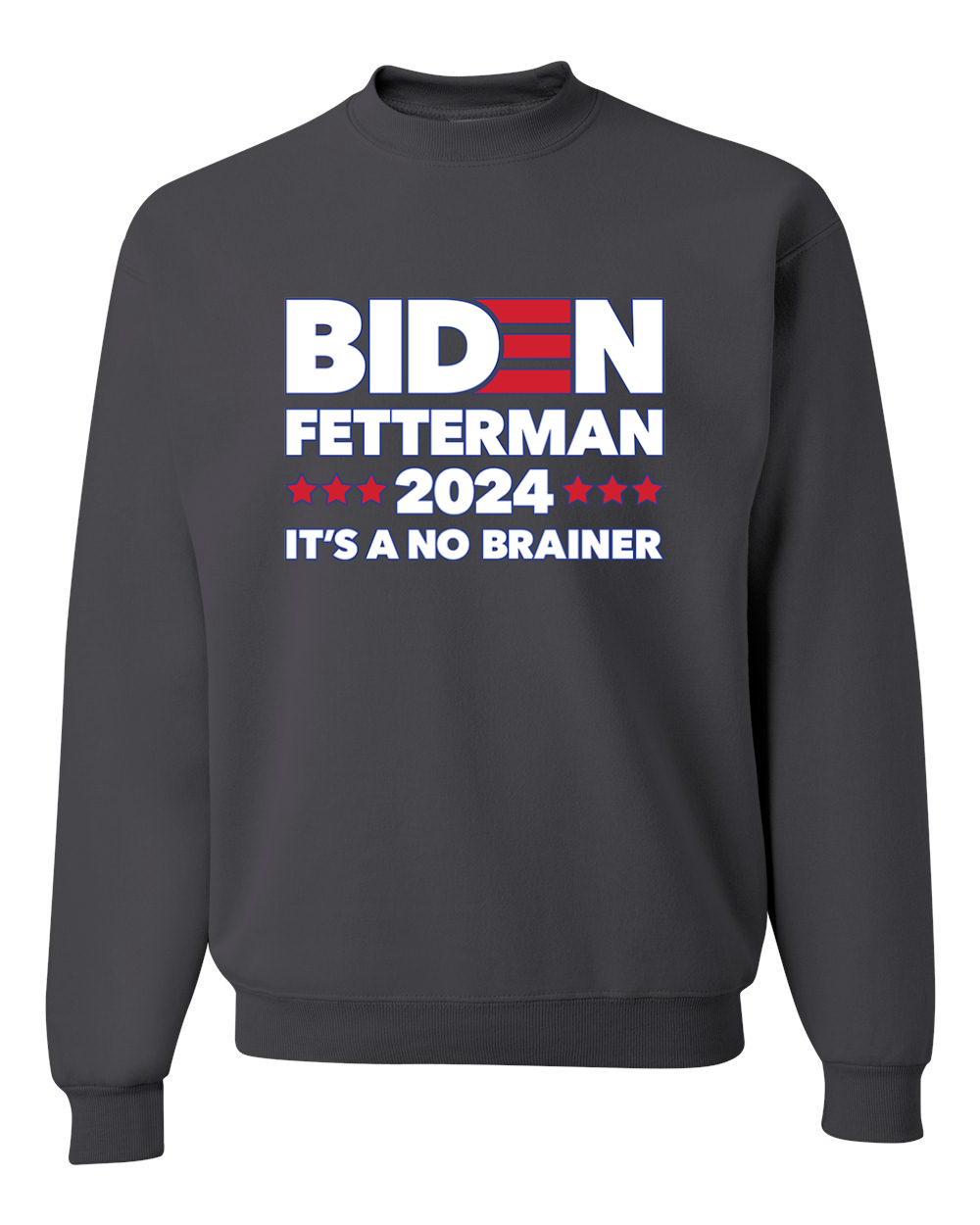 Biden Fetterman 2024 Elections No Brainer Political Men Women Sweatshirt - Picture 4 of 13