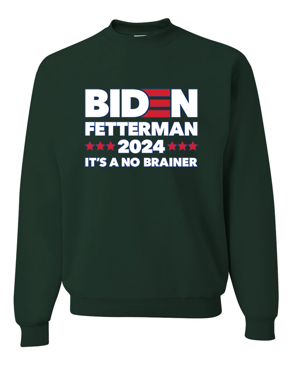 Biden Fetterman 2024 Elections No Brainer Political Men Women Sweatshirt - Picture 5 of 13