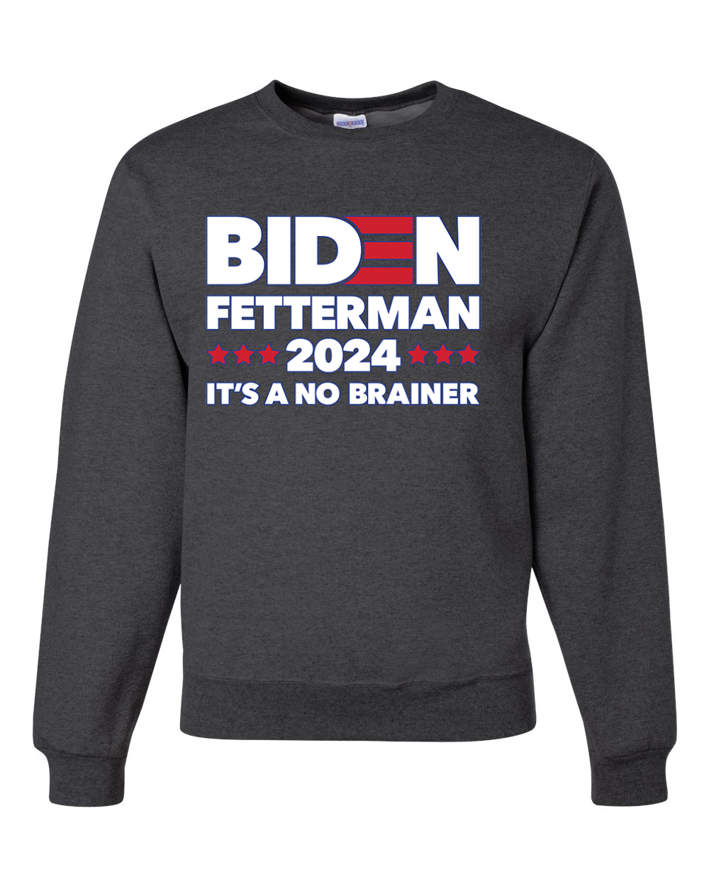Biden Fetterman 2024 Elections No Brainer Political Men Women Sweatshirt - Picture 6 of 13