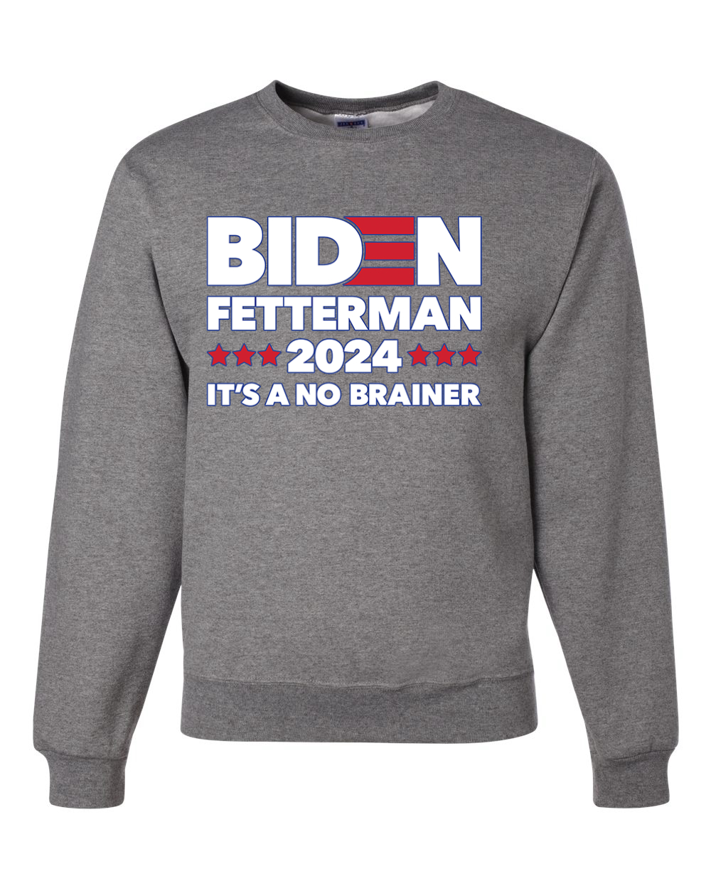 Biden Fetterman 2024 Elections No Brainer Political Men Women Sweatshirt - Picture 7 of 13