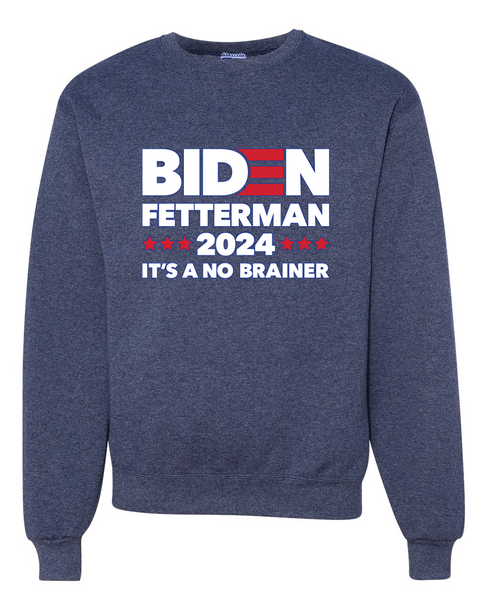 Biden Fetterman 2024 Elections No Brainer Political Men Women Sweatshirt - Picture 13 of 13
