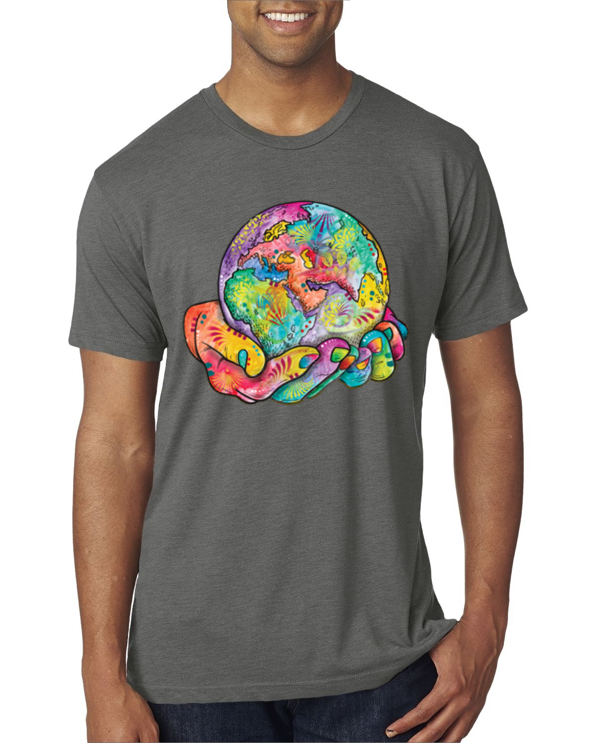 Camiseta Rainbow Painted I've Got The Whole World Dean Russo Design Hombres Tri Blend - Imagen 10 de 11