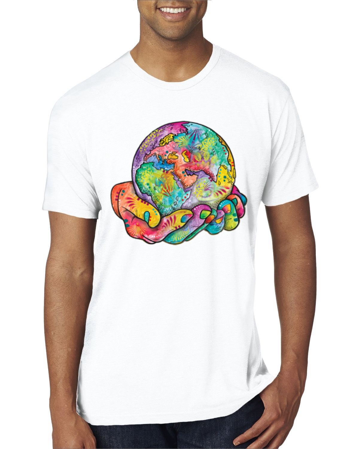Camiseta Rainbow Painted I've Got The Whole World Dean Russo Design Hombres Tri Blend - Imagen 11 de 11