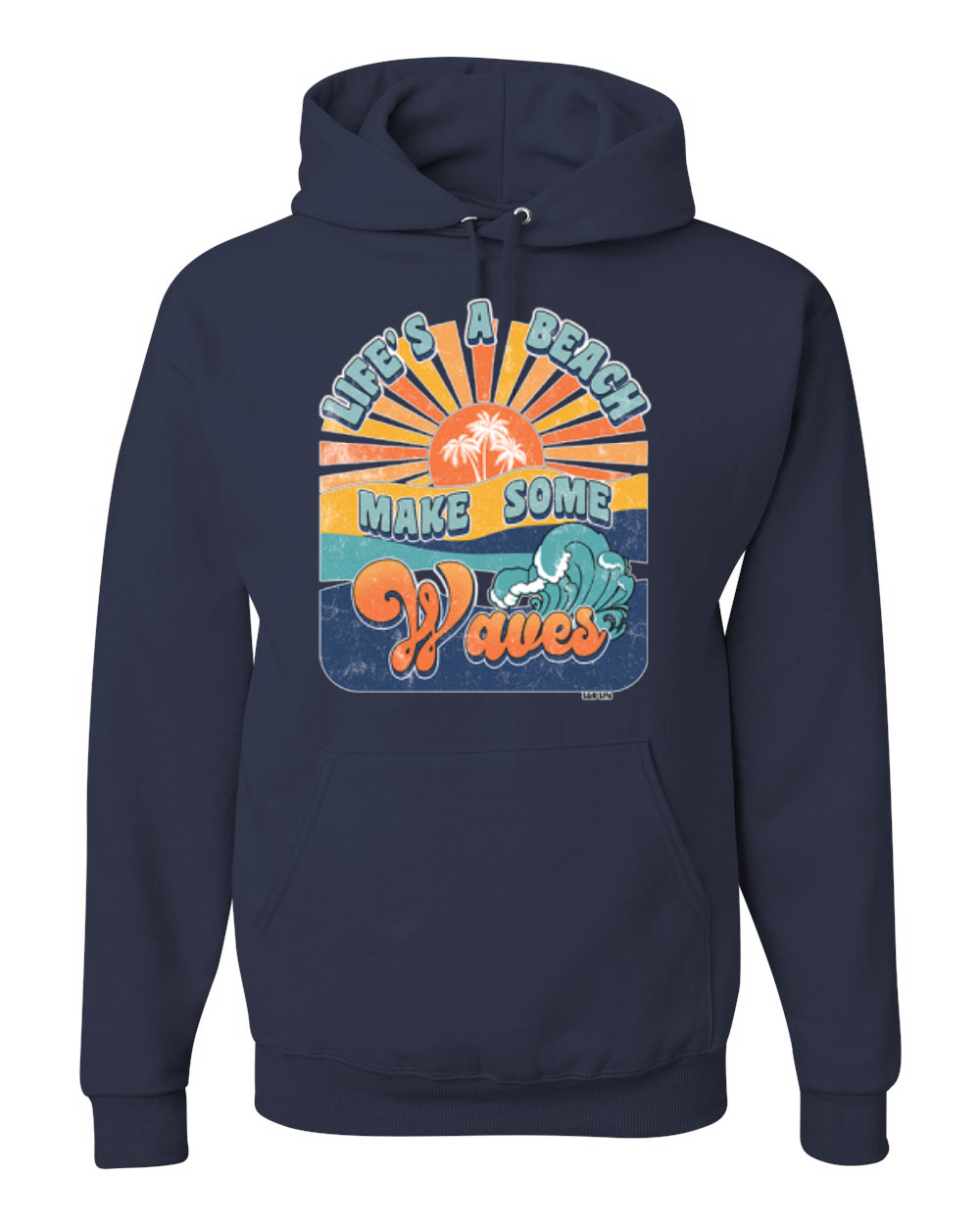 その他 Iove Vintage Lifes A Beach Make Some Waves Distress Unisex Hoodie