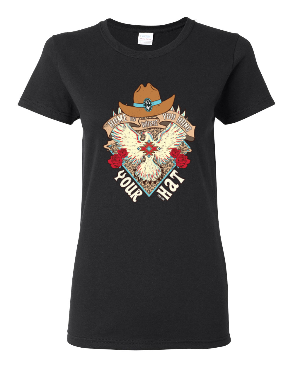 Grafik-T-Shirt Home Is Where You Hang Your Hat Eagle für Damen - Bild 3 von 10