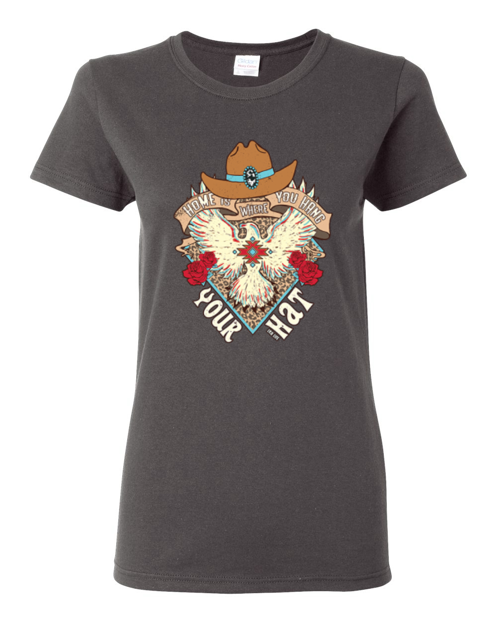 Grafik-T-Shirt Home Is Where You Hang Your Hat Eagle für Damen - Bild 4 von 10