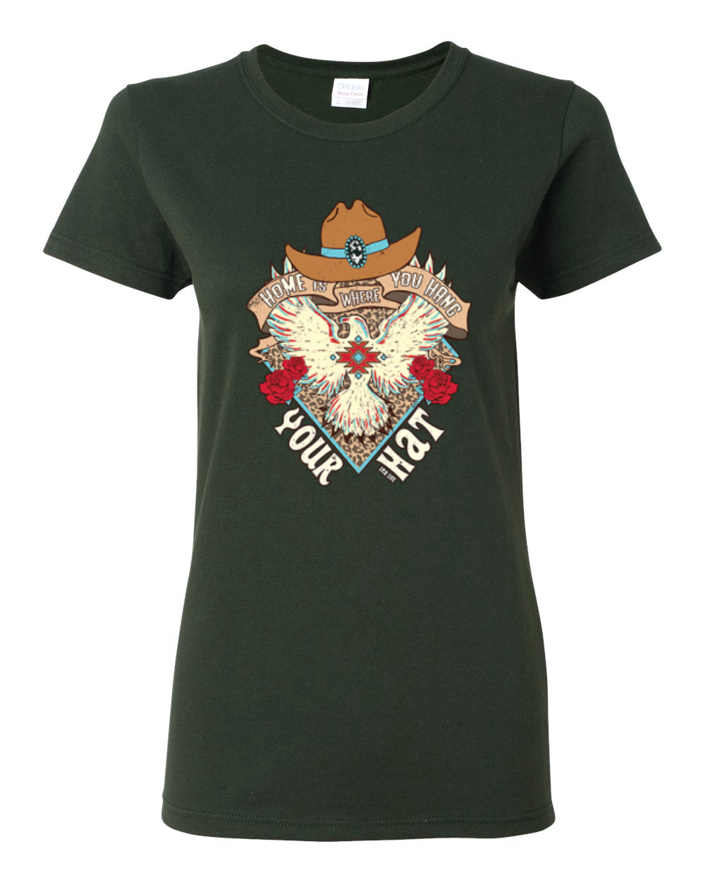 Grafik-T-Shirt Home Is Where You Hang Your Hat Eagle für Damen - Bild 5 von 10