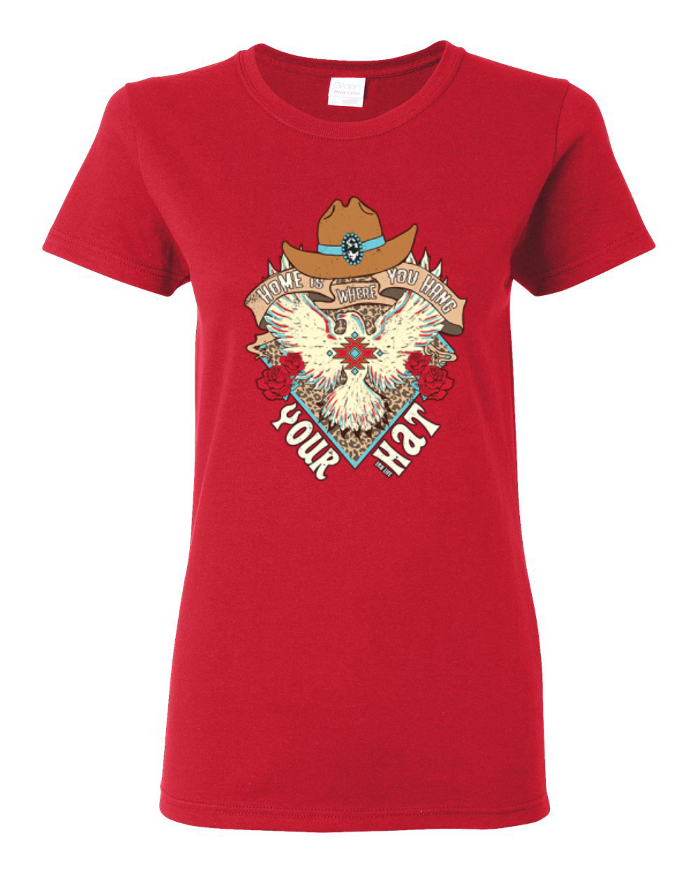 Grafik-T-Shirt Home Is Where You Hang Your Hat Eagle für Damen - Bild 8 von 10