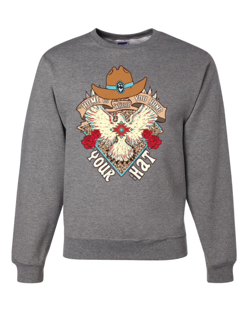 Sudadera de cuello redondo unisex Is Where You Hang Your Hat Eagle - Imagen 7 de 16
