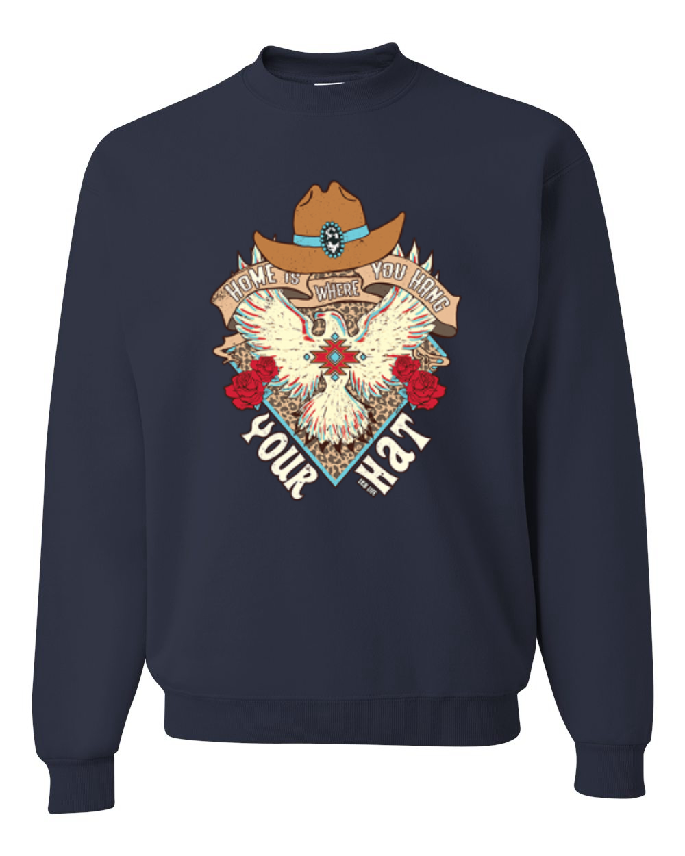 Sudadera de cuello redondo unisex Is Where You Hang Your Hat Eagle - Imagen 8 de 16