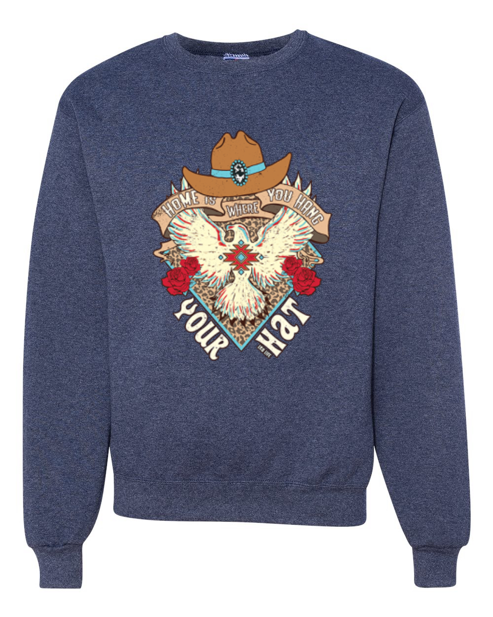 Sudadera de cuello redondo unisex Is Where You Hang Your Hat Eagle - Imagen 12 de 16