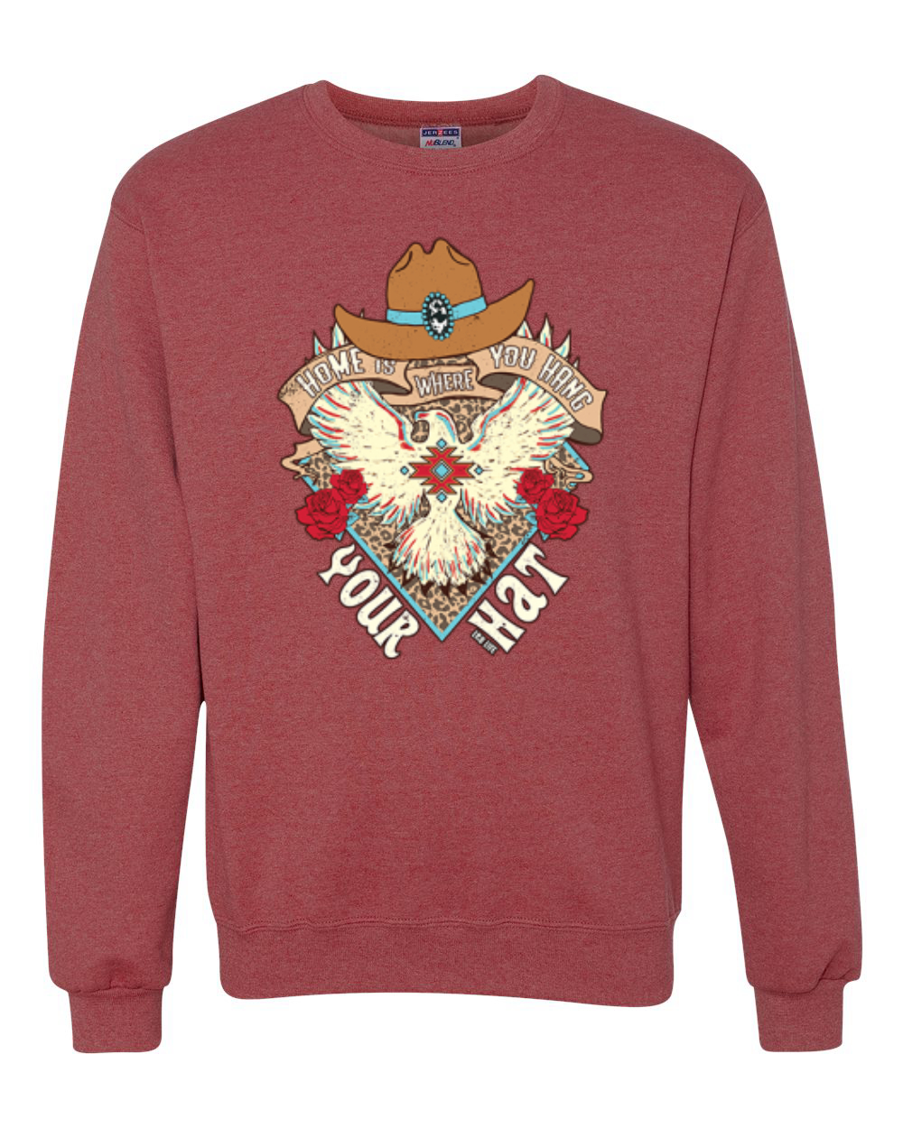 Sudadera de cuello redondo unisex Is Where You Hang Your Hat Eagle - Imagen 13 de 16