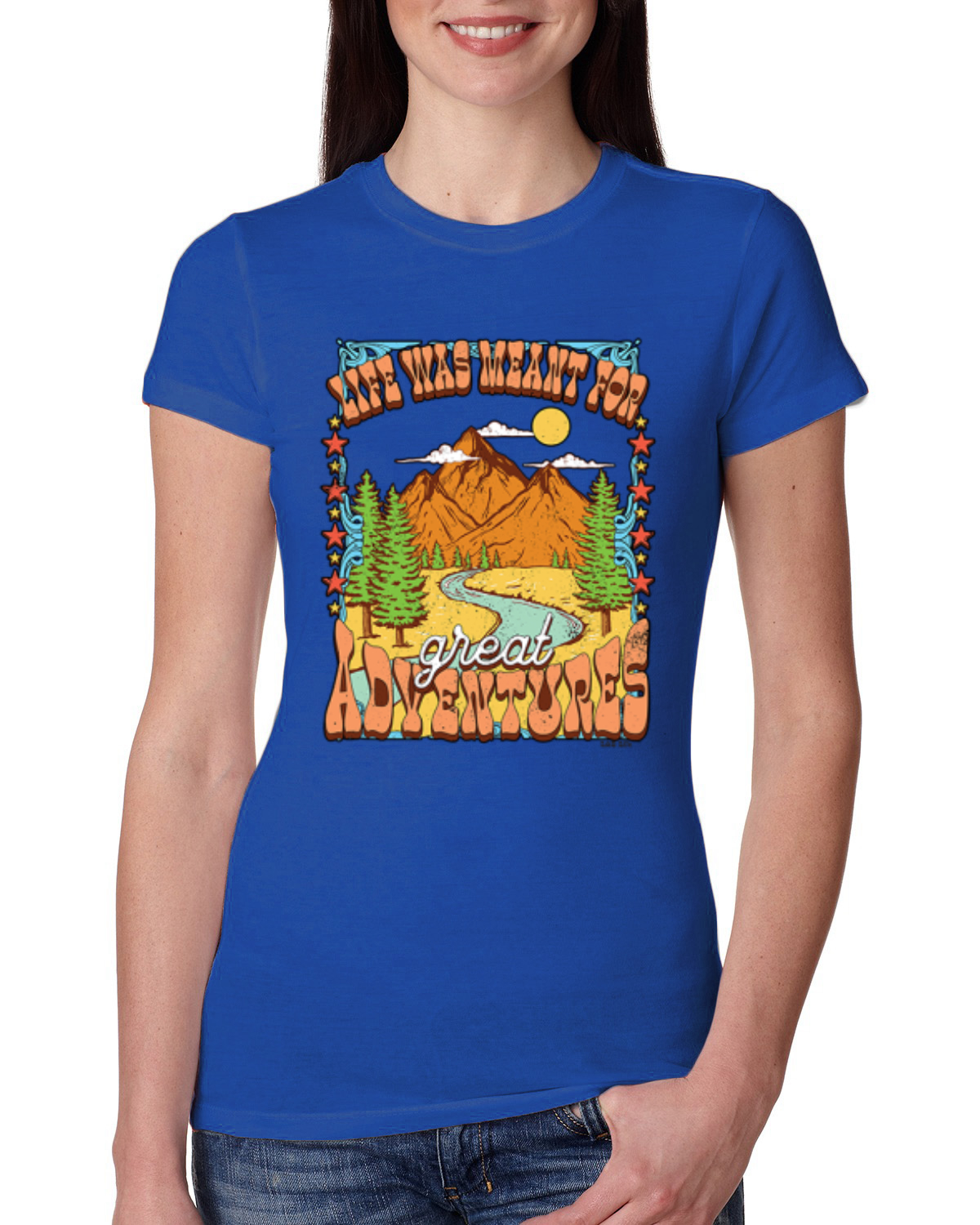 Camiseta Life Was Meant For Great Adventures Mountains Mujer Calce Ajustado Junior - Imagen 7 de 10
