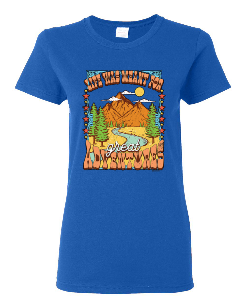 Camiseta gráfica Life Was Meant For Great Adventures montañas pinos mujeres - Imagen 8 de 9