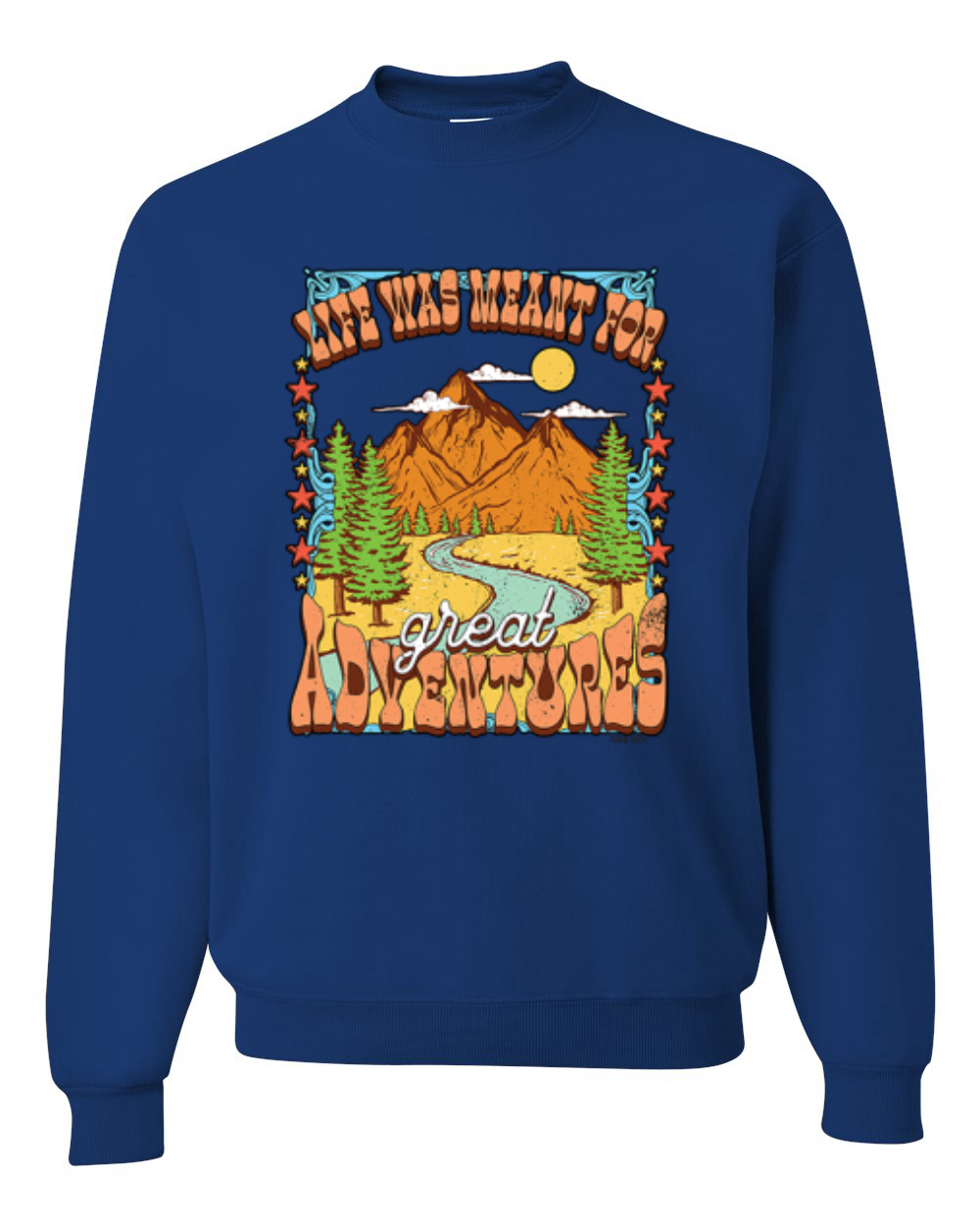 Sudadera de cuello redondo unisex Life Was Meant For Great Adventures Mountains - Imagen 9 de 15