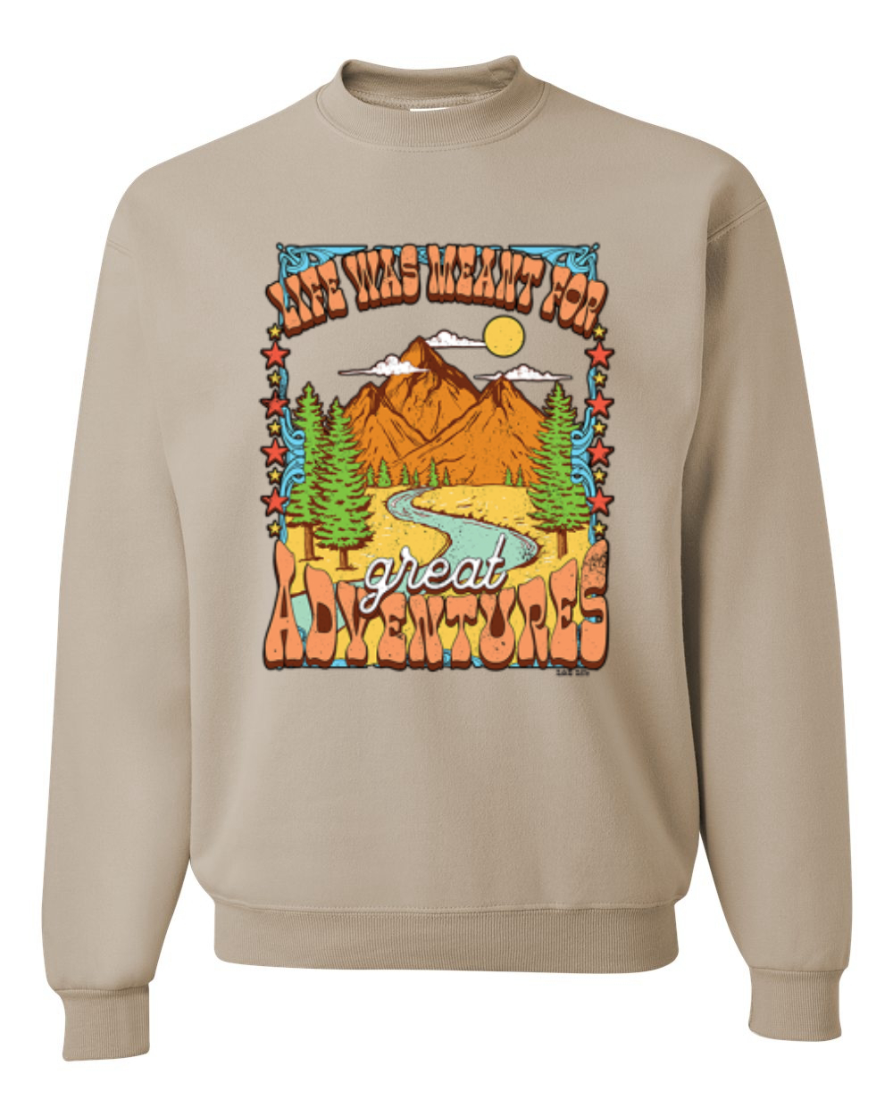 Sudadera de cuello redondo unisex Life Was Meant For Great Adventures Mountains - Imagen 14 de 15