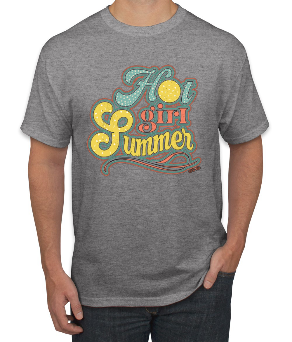 Polka Dot Hot Girl Summer Red Yellow Blue Men TShirt - Picture 6 of 15
