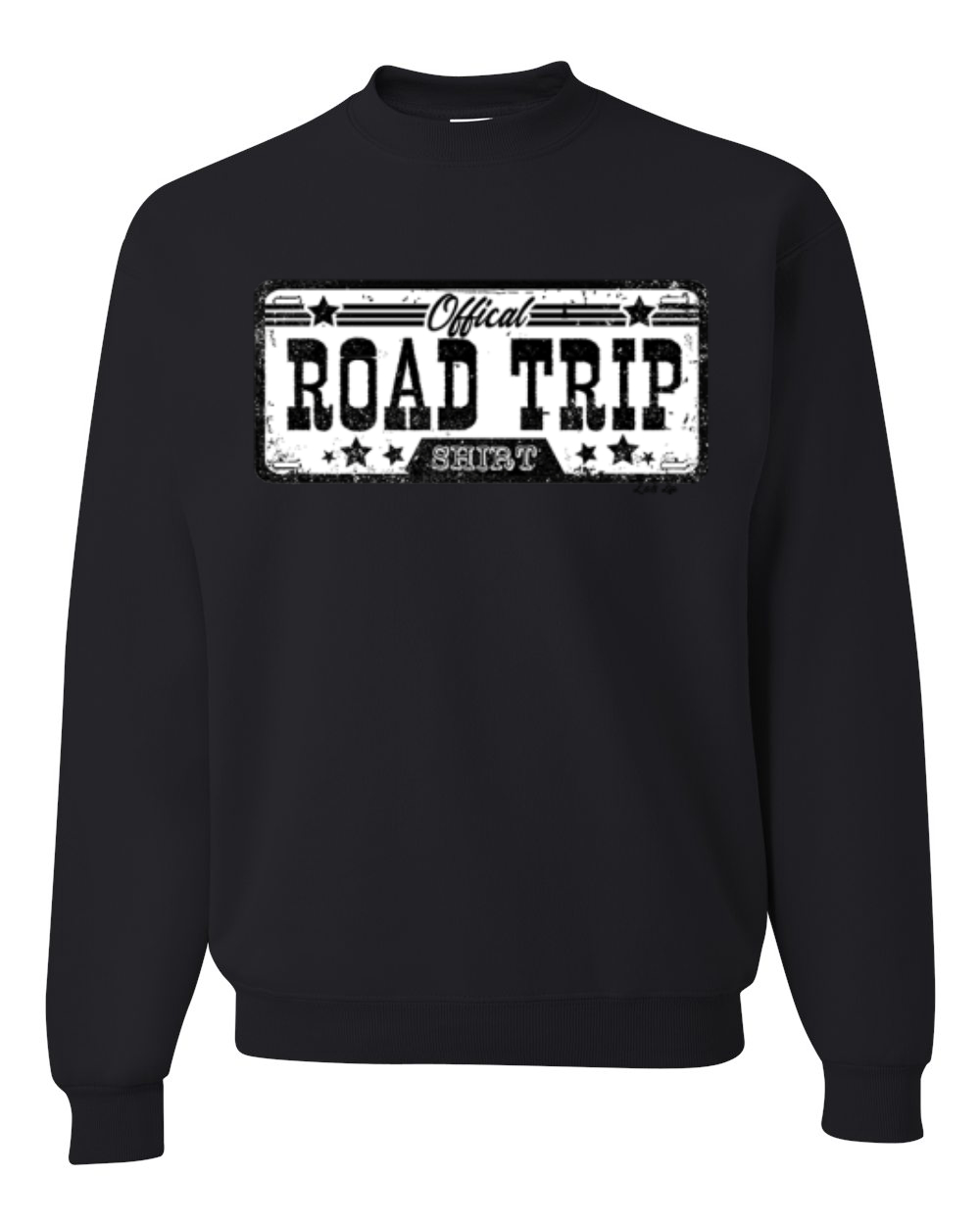 Official Road Trip Shirt Retro Black and White Unisex Crewneck Sweatshirt