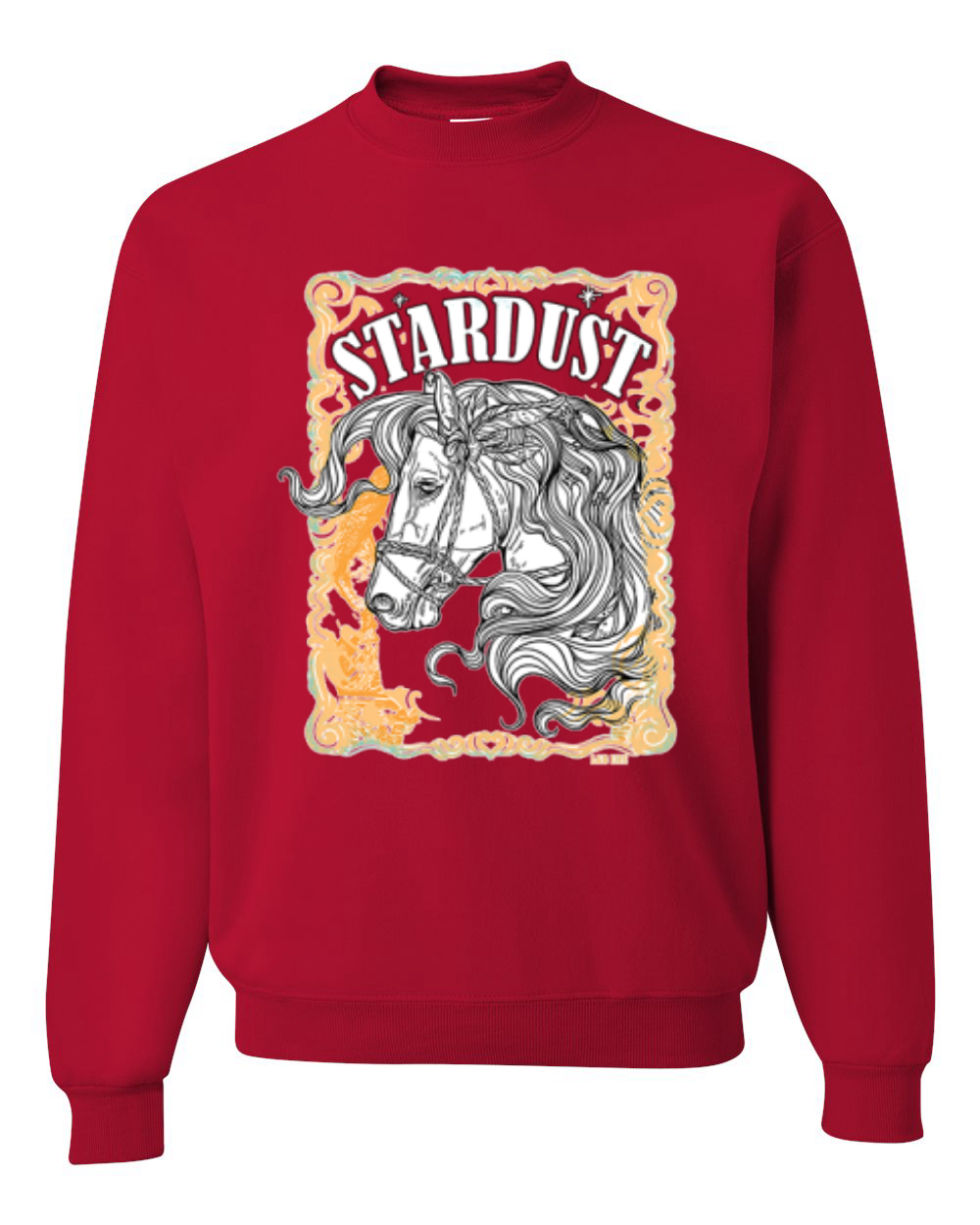 Sudadera Cuello Redondo Star Dust Horse Negra y Amarilla Envejecida Vintage Unisex - Imagen 13 de 21