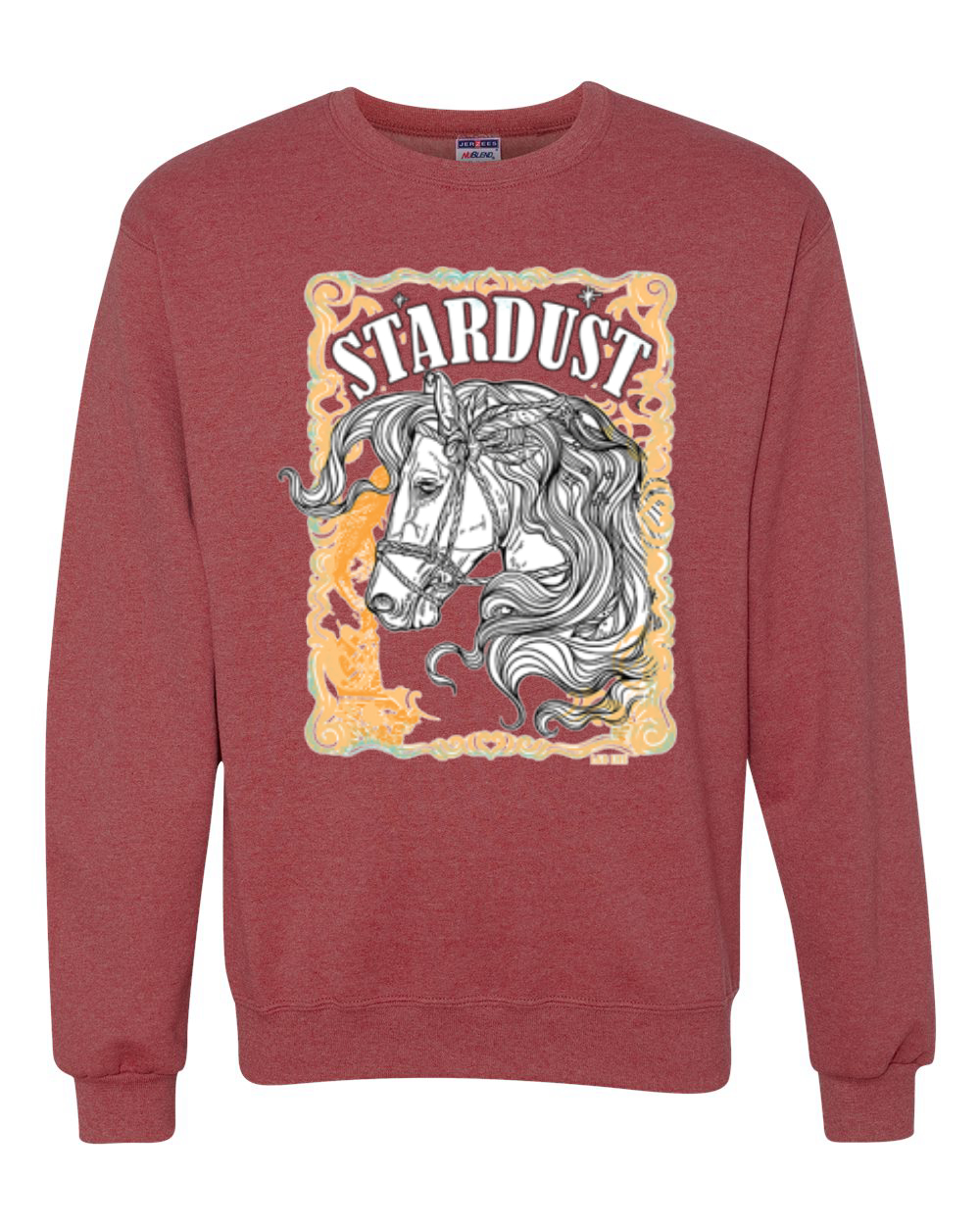 Sudadera Cuello Redondo Star Dust Horse Negra y Amarilla Envejecida Vintage Unisex - Imagen 17 de 21
