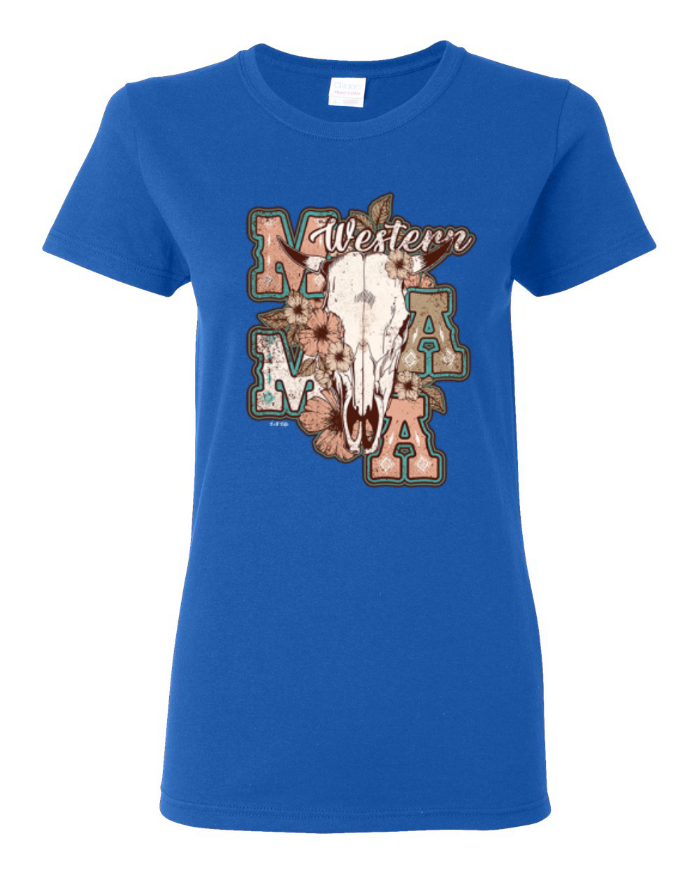 Grafik-T-Shirt Western Ma Steer rosa und grau Distressed Country für Damen - Bild 13 von 15