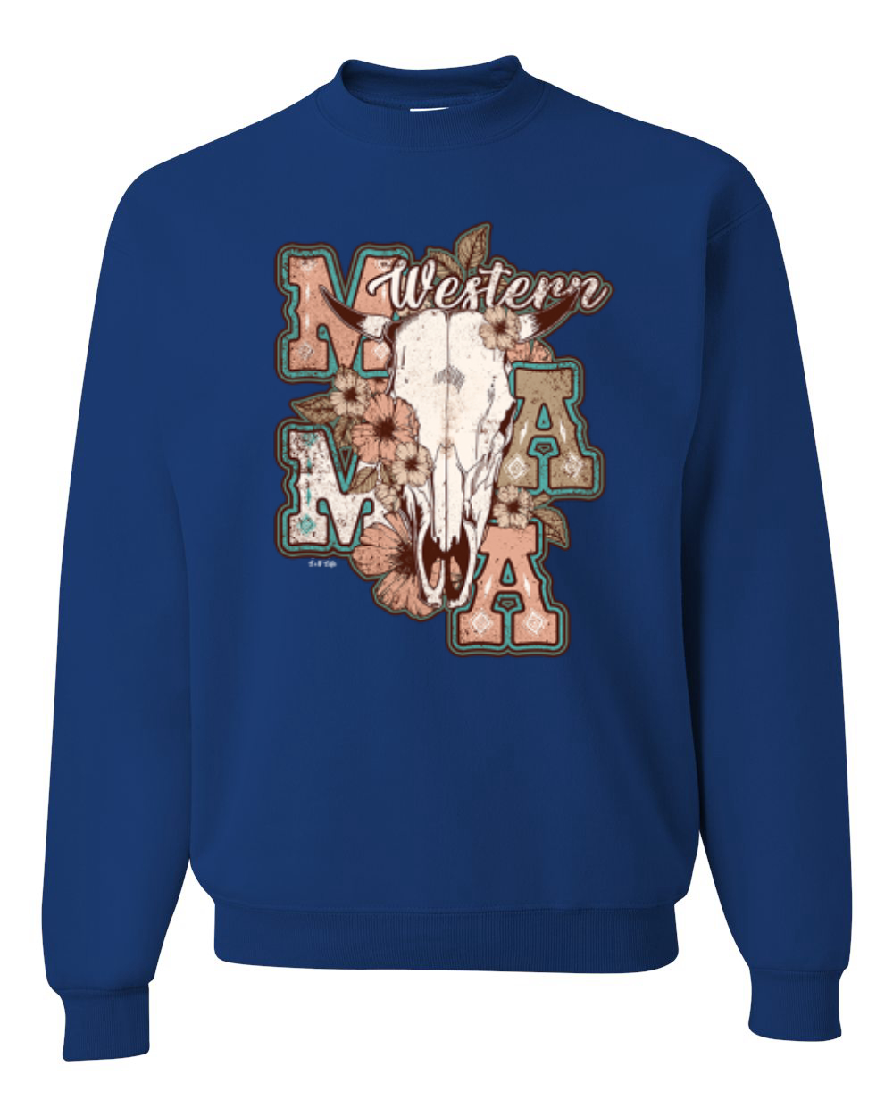 Western Ma Steer Pink And Grey Distressed Country Unisex Crewneck Sweatshirt - Imagen 14 de 21