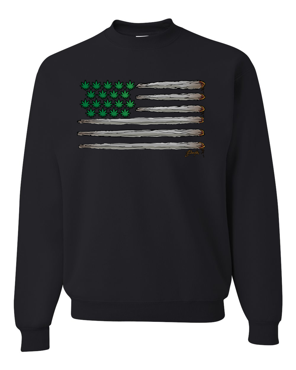 Sudadera de cuello redondo unisex con bandera de EE. UU. - Imagen 3 de 8